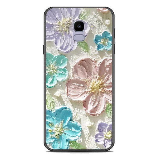 Floral Series Soft Phone Case - Premium Glass Case - Design 14 - Samsung Galaxy J6 2018