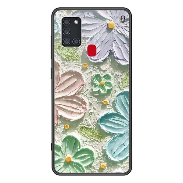 Floral Series Soft Phone Case - Premium Glass Case - Design 15 - Samsung Galaxy A21s