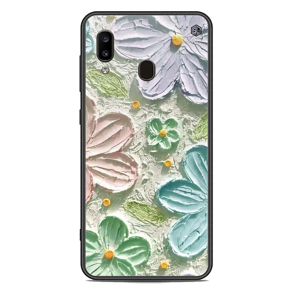 Floral Series Soft Phone Case - Premium Glass Case - Design 15 - Samsung Galaxy A20