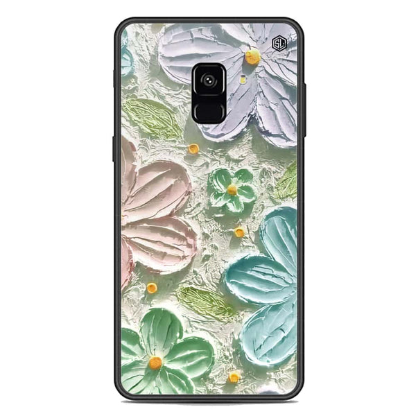 Floral Series Soft Phone Case - Premium Glass Case - Design 15 - Samsung Galaxy A8 2018