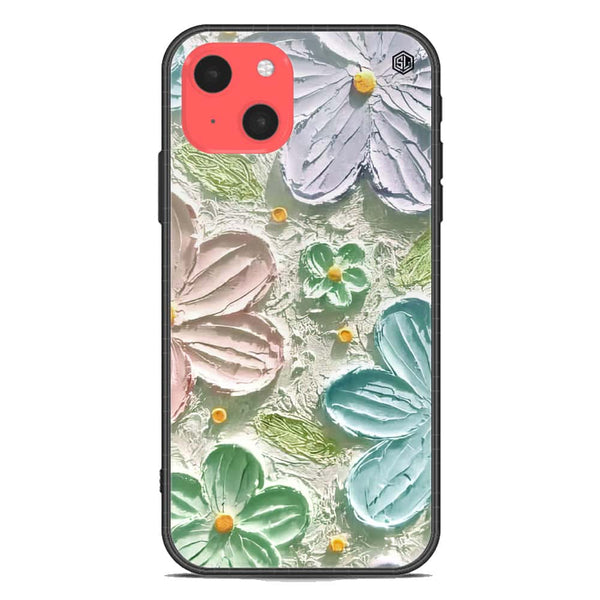 Floral Series Soft Phone Case - Premium Glass Case - Design 15 - iPhone 13 Mini