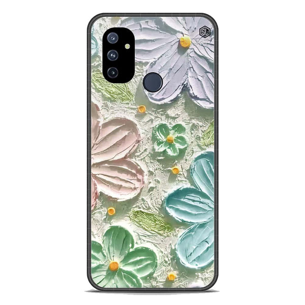 Floral Series Soft Phone Case - Premium Glass Case - Design 15 - OnePlus Nord N100