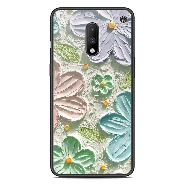 Floral Series Soft Phone Case - Premium Glass Case - Design 15 - OnePlus 7