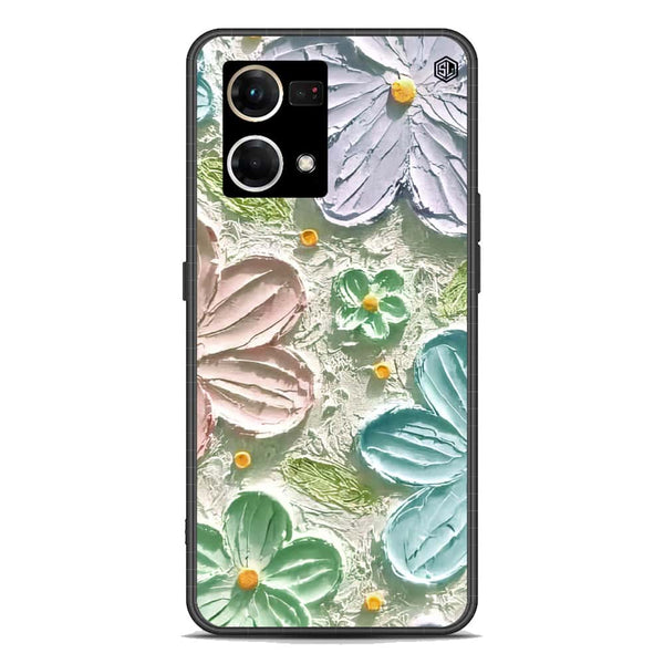 Floral Series Soft Phone Case - Premium Glass Case - Design 15 - Oppo Reno 7 4G