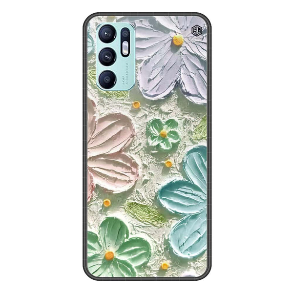 Floral Series Soft Phone Case - Premium Glass Case - Design 15 - Oppo Reno 6