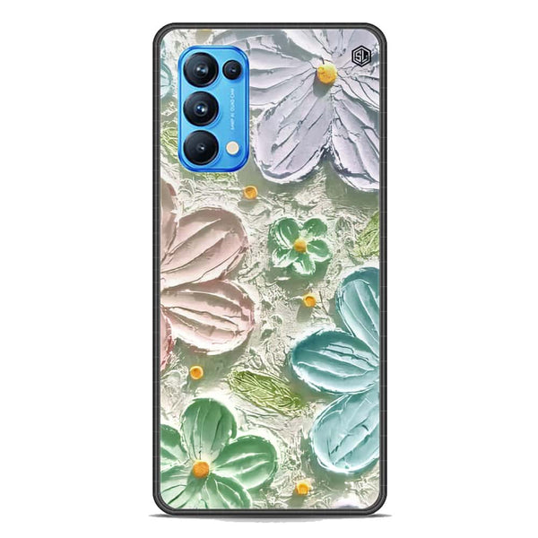 Floral Series Soft Phone Case - Premium Glass Case - Design 15 - Oppo Reno 5 Pro 5G