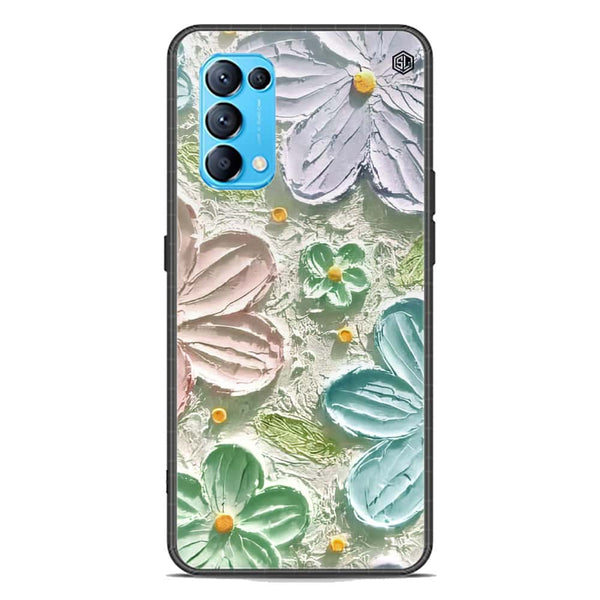 Floral Series Soft Phone Case - Premium Glass Case - Design 15 - Oppo Reno 5 4G