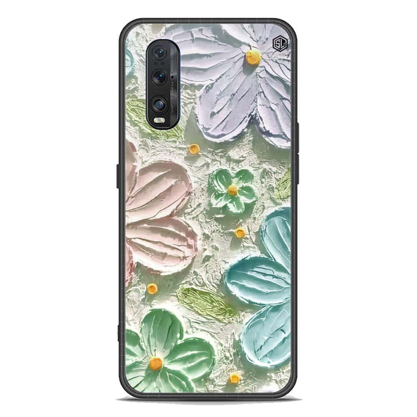 Floral Series Soft Phone Case - Premium Glass Case - Design 15 - Oppo Find X2