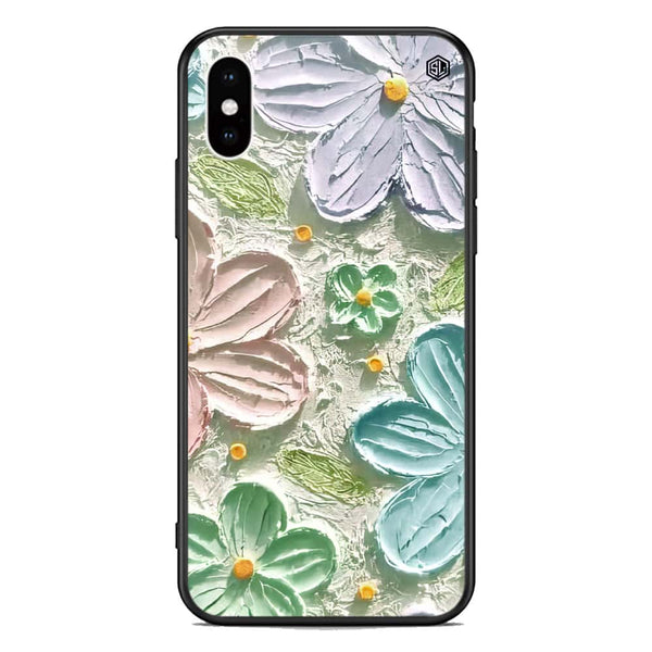 Floral Series Soft Phone Case - Premium Glass Case - Design 15 - iPhone XS Max