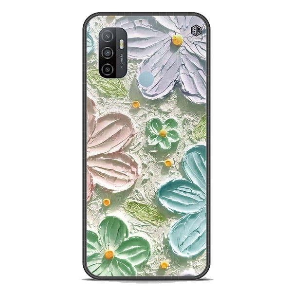 Floral Series Soft Phone Case - Premium Glass Case - Design 15 - Oppo A53