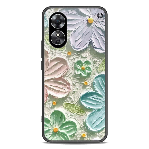 Floral Series Soft Phone Case - Premium Glass Case - Design 15 - Oppo A17