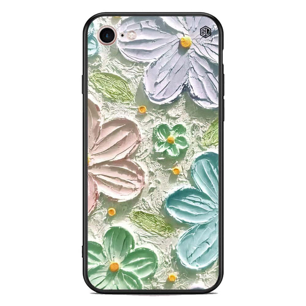 Floral Series Soft Phone Case - Premium Glass Case - Design 15 - iPhone 8 / 7