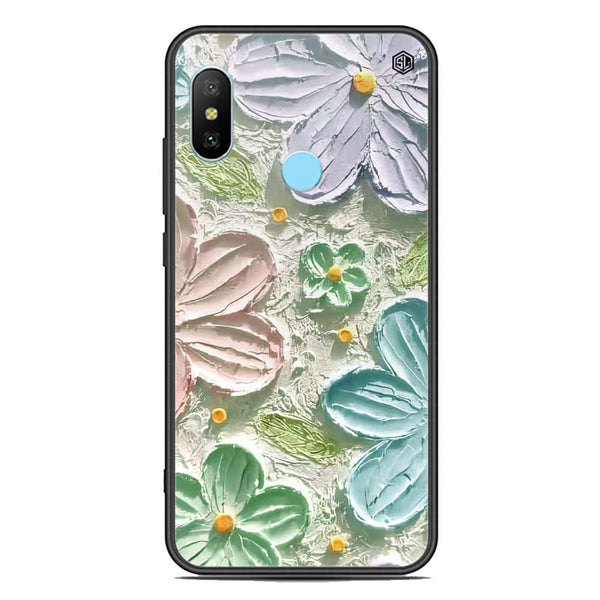 Floral Series Soft Phone Case - Premium Glass Case - Design 15 - Xiaomi Redmi Note 6