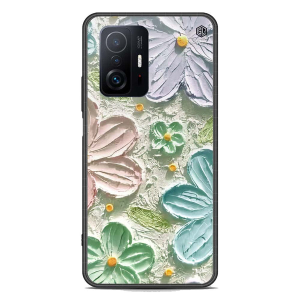 Floral Series Soft Phone Case - Premium Glass Case - Design 15 - Xiaomi 11T Pro