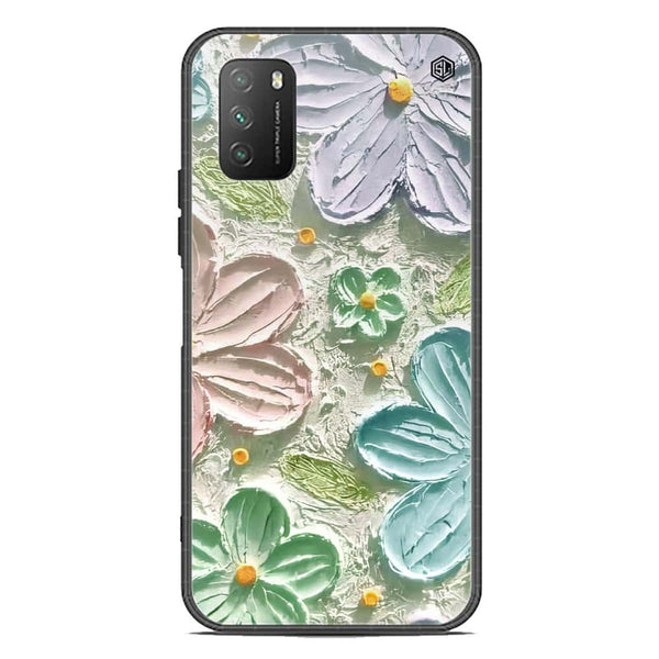 Floral Series Soft Phone Case - Premium Glass Case - Design 15 - Xiaomi Poco M3