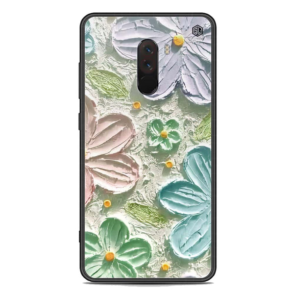 Floral Series Soft Phone Case - Premium Glass Case - Design 15 - Xiaomi Pocophone F1