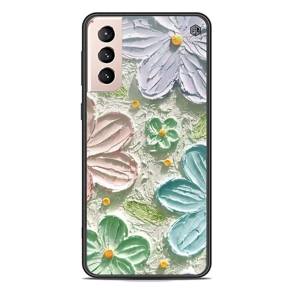 Floral Series Soft Phone Case - Premium Glass Case - Design 15 - Samsung Galaxy S21 Plus 5G