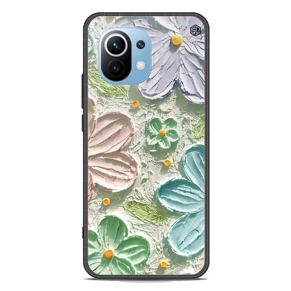 Floral Series Soft Phone Case - Premium Glass Case - Design 15 - Xiaomi Mi 11