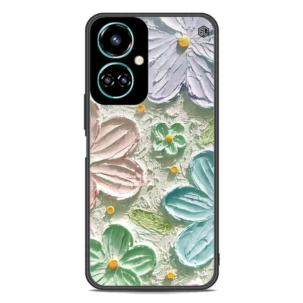 Floral Series Soft Phone Case - Premium Glass Case - Design 15 - Tecno Camon 19