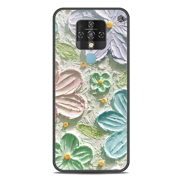 Floral Series Soft Phone Case - Premium Glass Case - Design 15 - Tecno Camon 16