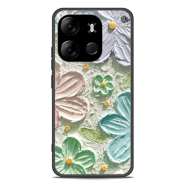 Floral Series Soft Phone Case - Premium Glass Case - Design 15 - Tecno Spark Go 2023