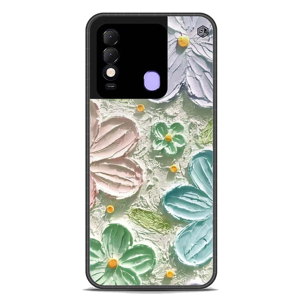 Floral Series Soft Phone Case - Premium Glass Case - Design 15 - Tecno Spark 8