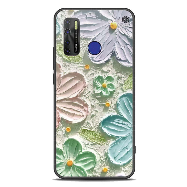 Floral Series Soft Phone Case - Premium Glass Case - Design 15 - Tecno Spark 5 pro