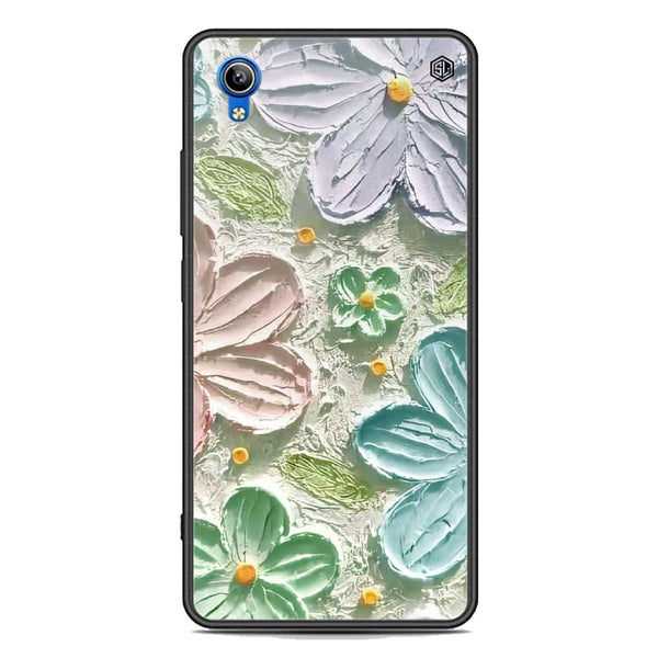 Floral Series Soft Phone Case - Premium Glass Case - Design 15 - Vivo Y91i