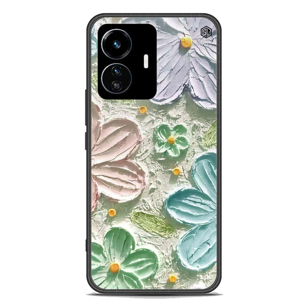 Floral Series Soft Phone Case - Premium Glass Case - Design 15 - Vivo Y77 5G