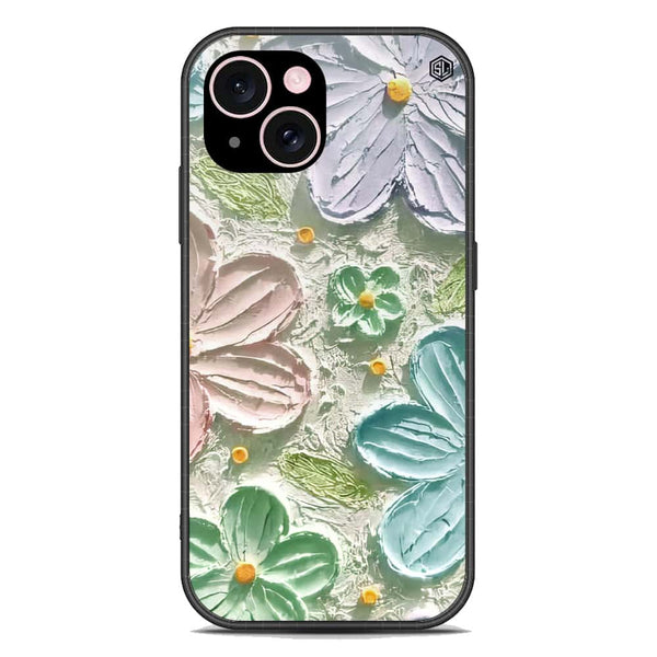 Floral Series Soft Phone Case - Premium Glass Case - Design 15 - iPhone 15 Plus