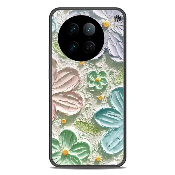 Floral Series Soft Phone Case - Premium Glass Case - Design 15 - Vivo X90 Pro