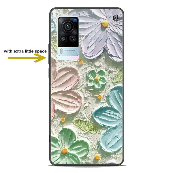 Floral Series Soft Phone Case - Premium Glass Case - Design 15 - Vivo X60 Pro