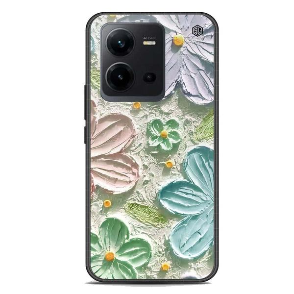 Floral Series Soft Phone Case - Premium Glass Case - Design 15 - Vivo V25e