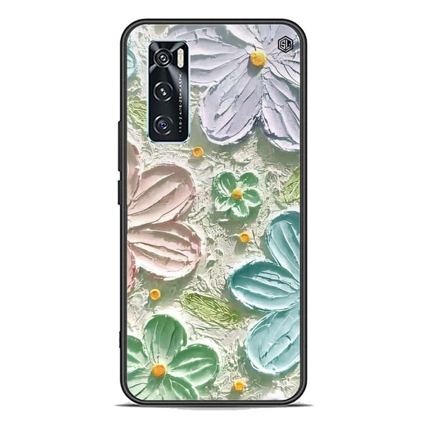 Floral Series Soft Phone Case - Premium Glass Case - Design 15 - Vivo V20 SE