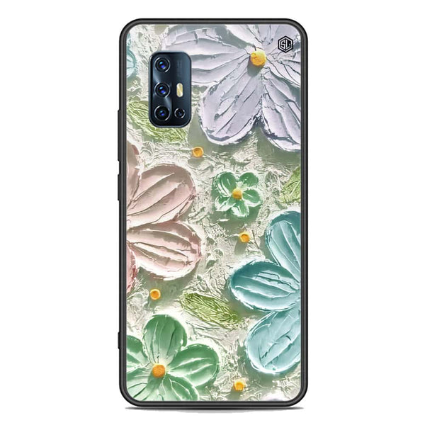 Floral Series Soft Phone Case - Premium Glass Case - Design 15 - Vivo V17