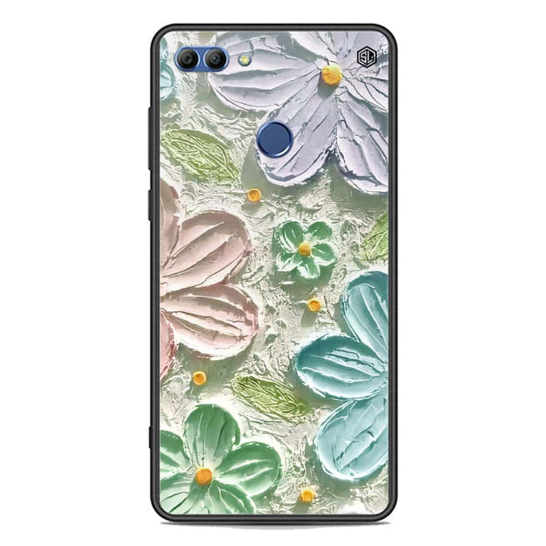 Floral Series Soft Phone Case - Premium Glass Case - Design 15 - Huawei Y9 2018