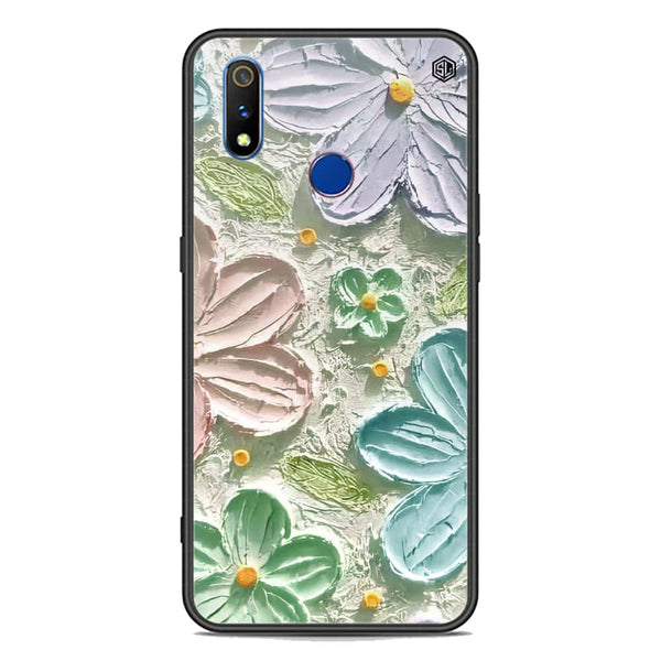 Floral Series Soft Phone Case - Premium Glass Case - Design 15 - Realme 3