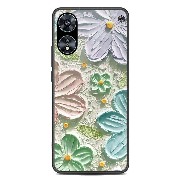 Floral Series Soft Phone Case - Premium Glass Case - Design 15 - Oppo A78 4G