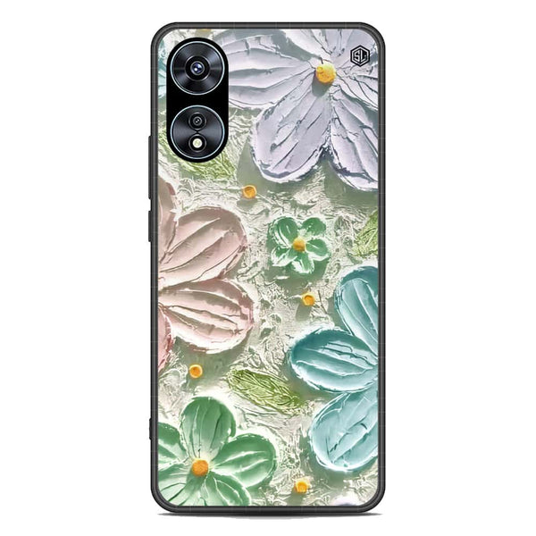 Floral Series Soft Phone Case - Premium Glass Case - Design 15 - Oppo A58 4G