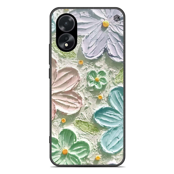 Floral Series Soft Phone Case - Premium Glass Case - Design 15 - Oppo A38