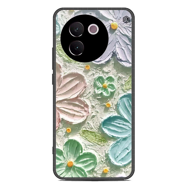 Floral Series Soft Phone Case - Premium Glass Case - Design 15 - Vivo V30e