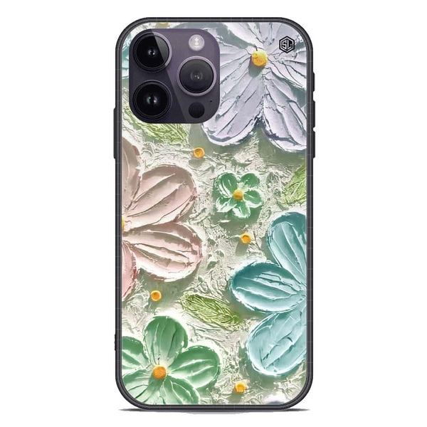 Floral Series Soft Phone Case - Premium Glass Case - Design 15 - iPhone 14 Pro