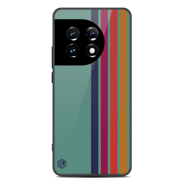 Retro Stripes Series Soft Phone Case - Premium Glass Case - Design 5 - OnePlus Ace 2 Pro