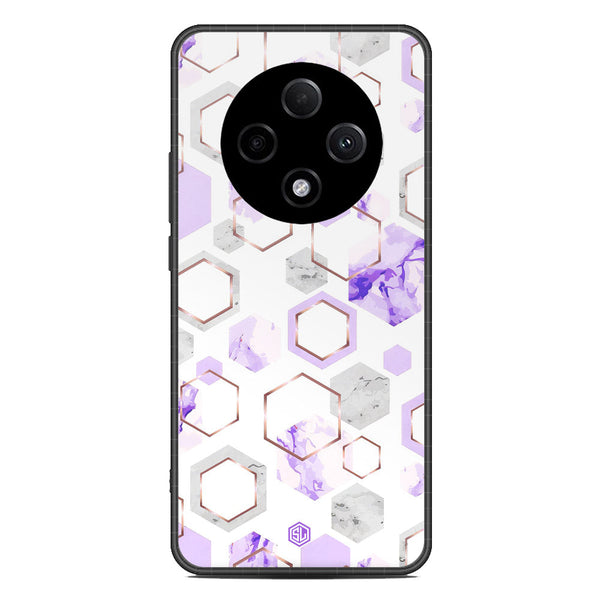 Stylish Marble Series Soft Phone Case - Metal Case - Design 5 - Oppo F27 Pro Plus