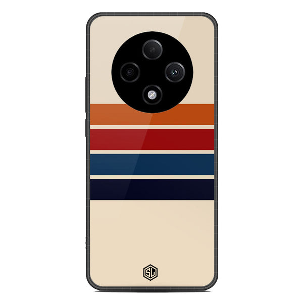 Retro Stripes Series Soft Phone Case - Metal Case - Design 3 - Oppo F27 Pro Plus