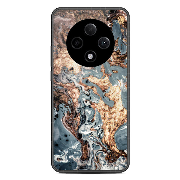 Marble Series Soft Phone Case - Metal Case - Design 5 - Oppo F27 Pro Plus