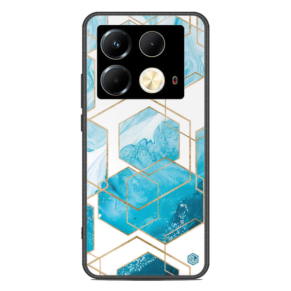 Stylish Marble Series Soft Phone Case - Premium Glass Case - Design 1 - Infinix Note 40