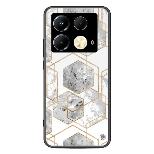 Stylish Marble Series Soft Phone Case - Premium Glass Case - Design 2 - Infinix Note 40