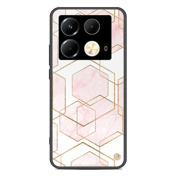 Stylish Marble Series Soft Phone Case - Premium Glass Case - Design 3 - Infinix Note 40