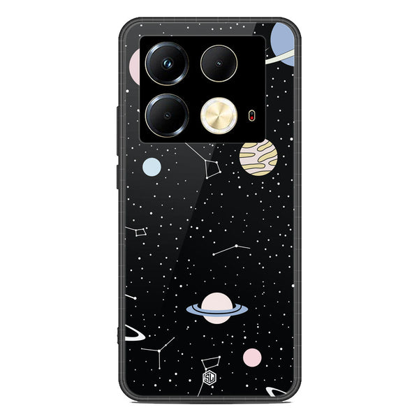 Space Series Soft Phone Case - Premium Glass Case - Design 1 - Infinix Note 40